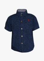 Tales & Stories Navy Blue Casual Shirt