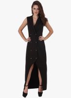 Texco Black Solid Maxi Dress