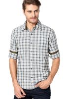 The Vanca Checks Green Casual Shirt