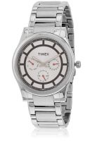 Timex K602 Silver/White Analog Watch