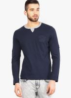 Tom Tailor Navy Blue Round Neck T-Shirt