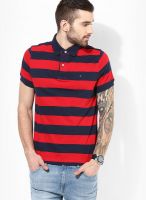 Tommy Hilfiger Red Striped Polo T-Shirts