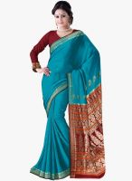 Triveni Sarees Blue Printed Saree