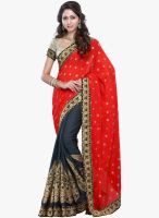 Triveni Sarees Grey Embroidered Saree