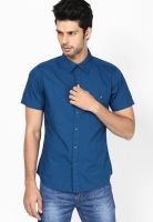 United Colors of Benetton Blue Core Poplin Casual Shirt