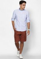 United Colors of Benetton Full Sleeve Shirt In Stripes With Contrast Collar