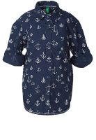 United Colors of Benetton Navy Blue Casual Shirt