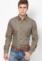 United Colors of Benetton Olive Casual Shirts