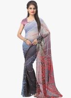 Vaamsi Grey Printed Saree