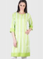 Vani Green Printed Kurtis