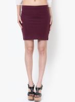 Vero Moda Maroon Pencil Skirt