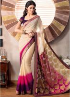 Vishal Cream Embellished Saree