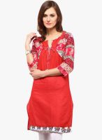 Yepme Red Printed Kurtis