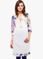 Yepme White Printed Kurtis