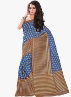 7 Colors Lifestyle Blue Printed Saree