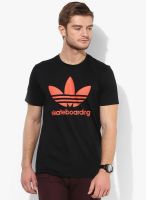 Adidas Originals Adv Slr Black Skateboarding Round Neck T-Shirt