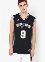 Adidas Tony Parker Spurs NBA Replica Black Sports Jersey