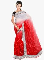 Aesha Red Embellished Saree
