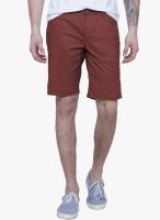 Alley Men Red Solid Shorts
