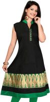 Amba Kurtis Casual Solid Women's Kurti(Black)