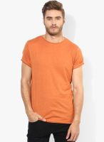 Blue Saint Rust Solid Round Neck T-Shirt