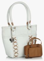 Butterflies White Handbag