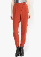 Dorothy Perkins Orange Solid Trouser
