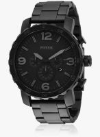 Fossil Jr1401 Black/Black Chronograph Watch