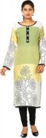 Fpc Creations Casual Floral Print Women's Kurti(Green, White)