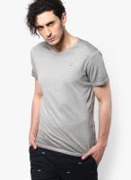 G-Star RAW Grey Solid Round Neck T-Shirts