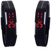 Givme 2 Black LED Watch Rubber For Boys & Girls Digital Watch - For Boys, Girls