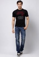 Horsefly Black Solid Round Neck T-Shirts