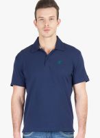 Hypernation Blue Solid Polo T-Shirts
