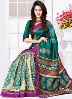 Inddus Green Printed Saree