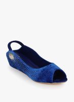 J Collection Blue Peep Toes