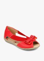 J Collection Red Peep Toes