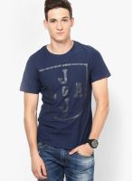 Jack & Jones Navy Blue Round Neck T Shirt