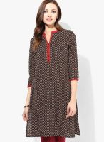 Jaipur Kurti Black Printed Kurtis