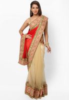 Jashn Red Embroidered Saree Jashn Red Embroidered Saree