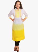 Jazzup Yellow Embroidered Kurta