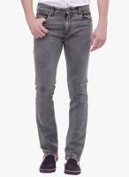 Jogur Grey Mid Rise Regular Fit Jeans