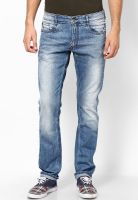 John Players Solid Blue Slim Fit Jeans