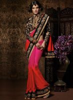 Khwaab Pink Embroidered Saree