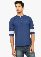 La Seven Blue Slim Fit Casual Shirt