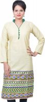 Lavanyafashion Casual Printed Women's Kurti(Beige, Green)