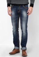 Lawman Pg3 Blue Solid Slim Fit Jeans