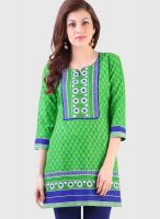 Libas Green Printed Kurta