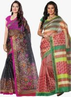 Lookslady Multicoloured Printed Sarees
