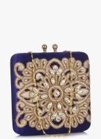 Molcha Blue/Multi Party Wear Box Clutch