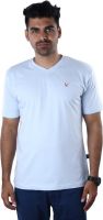 Mrtees Solid Men's V-neck Light Blue T-Shirt
